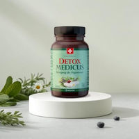 Produktbild von SwissMedicus DetoxMedicus Kapseln mit Mariendistel, Löwenzahn, Artischocke und 10 Kräuterextrakten, 120 Stück, vegan, glutenfrei und laktosefrei