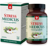 Produktbild von SwissMedicus Stress Medicus Anti-Stress-Komplex Kapseln vegan glutenfrei laktosefrei 120 Stück
