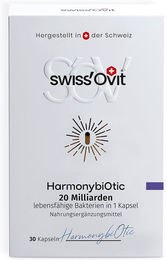 SwissOvit HarmonybiOtic Probiotika mit 20 Mrd. Bakterien pro Kapsel, vegan, laktosefrei und glutenfrei, 30 Kapseln – Bild 1 von 2