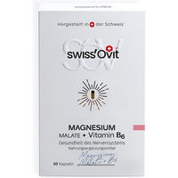 Produktbild von SwissOvit Magnesium Malat mit Vitamin B6 Kapseln vegan laktosefrei glutenfrei ohne Zusatzstoffe
