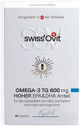 SwissOvit Omega-3 TG Kapseln laktosefrei und glutenfrei für Schwangere, Stillende und Senioren – Bild 1 von 1