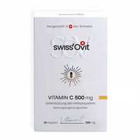 Produktbild von SwissOvit Vitamin C Ascorbinsäure 500 mg Kapseln 30 Stück vegan laktosefrei glutenfrei