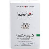 Produktbild von SwissOvit Vitamin D3 4000 IE + K2 Kapseln vegan und vegetarisch