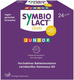 SymbioLact Direkt Junior Pulver Sticks für Kinder mit 5 Mrd. Lactobacillus rhamnosus GG, 24 Sticks, vegan, laktosefrei und glutenfrei – Bild 1 von 10