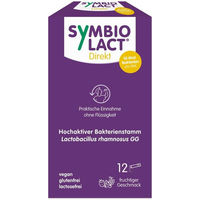 Produktbild von SymbioLact Direkt Pulver Sticks von Klinge Pharma mit 10 Mrd. Lactobacillus rhamnosus GG, 12 Sticks, vegan, glutenfrei und laktosefrei