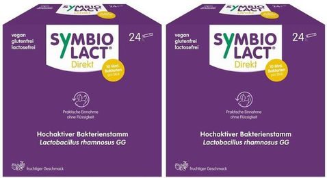 SymbioLact Direkt SymbioPharm Probiotikum mit 10 Mrd. Lactobacillus rhamnosus GG, 24 Sticks, vegan, glutenfrei und laktosefrei – Bild 1 von 3