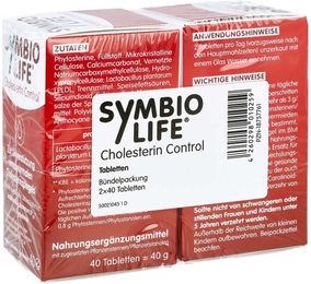 Symbiolife Cholesterin Control mit Phytosterinen Tabletten vegan glutenfrei laktosefrei 80 Stück – Bild 1 von 3