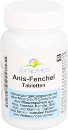 SYNOMED Anis-Fenchel Tabletten vegetarisch laktosefrei und glutenfrei 60 Stück – Bild 1 von 1