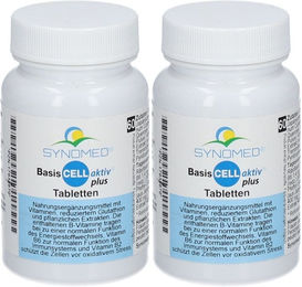 Synomed BASIS CELL aktiv Plus Tabletten mit B-Komplex, vegetarisch, glutenfrei, hefefrei, 60 Stück – Bild 1 von 1