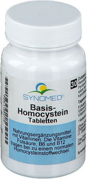 SYNOMED Basis-Homocystein B-Komplex Tabletten vegetarisch laktosefrei und glutenfrei 30 Stück – Bild 1 von 1
