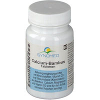 Produktbild von SYNOMED Calcium-Bambus Tabletten mit Algenkalk Sango vegetarisch laktosefrei und glutenfrei
