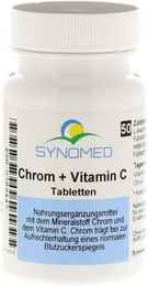 SYNOMED Chrom und Vitamin C Tabletten vegan laktosefrei glutenfrei – Bild 1 von 1