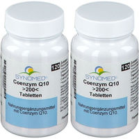 Produktbild von SYNOMED Coenzym Q10 Ubiquinon 200 mg Tabletten 60 Stück laktosefrei und glutenfrei