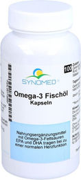 SYNOMED Omega-3 Fischöl Kapseln 100 Stück laktosefrei und glutenfrei – Bild 1 von 1