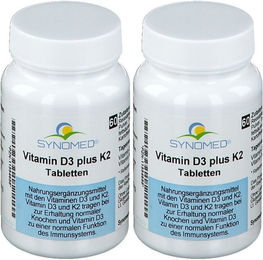 SYNOMED Vitamin D3 plus K2 800 IE Tabletten vegetarisch und glutenfrei 120 Stück – Bild 1 von 1