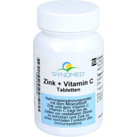 Produktbild von Synomed Zink und Vitamin C Tabletten vegan laktosefrei glutenfrei 50 Stück