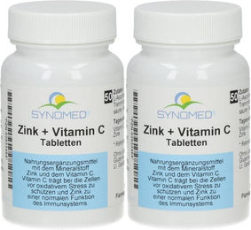 SYNOMED Zink und Vitamin C Tabletten vegan laktosefrei und glutenfrei – Bild 1 von 1