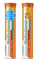 T&D Pharma German Multivitamin Brausetabletten Orangengeschmack zuckerfrei 2x20 Stück – Bild 1 von 1
