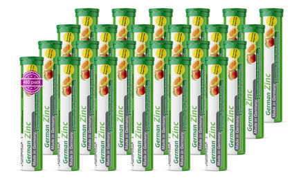 T&D Pharma German Zink Brausetabletten Pfirsich-Maracuja 5 mg Zink zuckerfrei 480 Stück – Bild 1 von 2