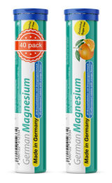 T&D Pharma Magnesium Brausetabletten mit 200 mg Magnesium, Orangengeschmack, zuckerfrei, 2x20 Stück – Bild 1 von 3