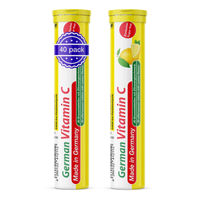Produktbild von T&D Pharma Vitamin C Brausetabletten mit Ascorbinsäure Zitronengeschmack zuckerfrei 40 Stück