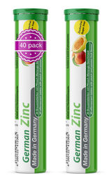 T&D Pharma Zink Brausetabletten Pfirsich-Maracuja 2x20 Stück Zuckerfrei 5 mg Zink – Bild 1 von 2