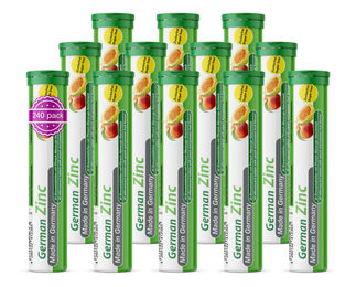 T&D Pharma Zink Brausetabletten Pfirsich-Maracuja 5 mg Zink zuckerfrei 240 Stück – Bild 1 von 3