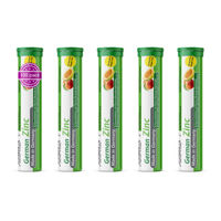 Produktbild von T&D Pharma Zink Brausetabletten Pfirsich-Maracuja 5 mg Zink zuckerfrei 5x20 Stück
