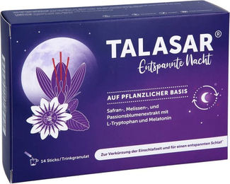 TALASAR Calm Night Pulver Vegan Bio Glutenfrei Laktosefrei 14 Stück – Bild 1 von 4