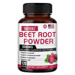 Taoters Beet Root Powder 5000mg Kapseln 120 Stück – Bild 1 von 3