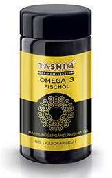Tasnim Fischöl Omega 3 Kapseln mit 3000 mg Fischöl pro Tagesdosis, 60 Fischgelatine Kapseln, ohne Zusatzstoffe – Bild 1 von 6