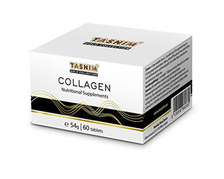 Tasnim Kollagen Tabletten mit Kollagenpeptiden und Vitamin C & Kupfer 2500 mg pro Tagesdosis 60 Tabletten – Bild 1 von 5