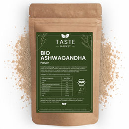 Taste Market Ashwagandha Pulver Bio ohne Zusatzstoffe 100 g – Bild 1 von 3