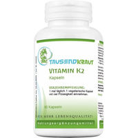 Produktbild von Tausendkraut Vitamin K2 MK-7 Kapseln vegan und vegetarisch ohne Zusatzstoffe