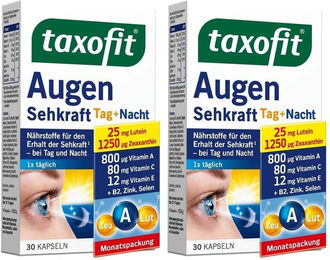 taxofit Augen Sehkraft Tag+ Nacht Vitamin-Kombination Kapseln für Erwachsene 60 Stück – Bild 1 von 1