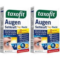 Produktbild von taxofit Augen Sehkraft Tag+ Nacht Vitamin-Kombination Kapseln für Erwachsene 60 Stück