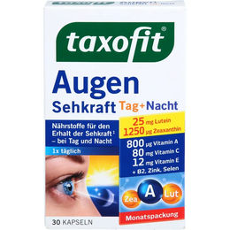 Taxofit Augen Sehkraft Vitamin-Kombination Kapseln für Erwachsene 30 Stück – Bild 1 von 3
