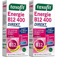 Produktbild von taxofit Energie B12 Lutschtabletten Vegan Zuckerfrei 60 Stück
