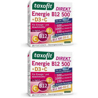 Produktbild von taxofit Energie B12 mit D3 und C Pulver für Erwachsene