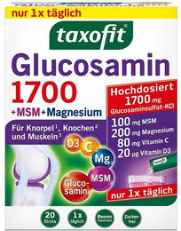 Taxofit Glucosamin 1700 mit MSM und Magnesium Trinkgranulat Sticks zuckerfrei glutenfrei laktosefrei – Bild 1 von 3