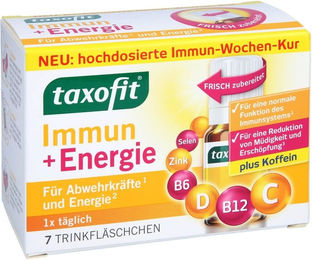 Taxofit Immun & Energie Trinkampullen 70 ml glutenfrei und laktosefrei für Erwachsene – Bild 1 von 2