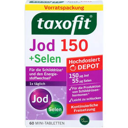 Taxofit Jod 150 µg und Selen Tabletten 60 Stück glutenfrei zuckerfrei laktosefrei für Erwachsene – Bild 1 von 3