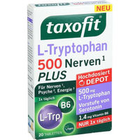 Produktbild von TAXOFIT L-Tryptophan 500 Tabletten vegan glutenfrei laktosefrei zuckerfrei 20 Stück