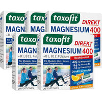 Produktbild von taxofit Magnesium 400 Granulat vegan für Sportler 100 Stück