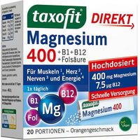 Produktbild von taxofit Magnesium 400 Komplex Pulver für Erwachsene 20 Stück