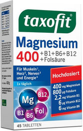 taxofit Magnesium 400 Tabletten für Erwachsene und Sportler – Bild 1 von 4
