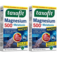 Produktbild von taxofit Magnesium 500 Nacht mit Melatonin Tabletten 60 Stück