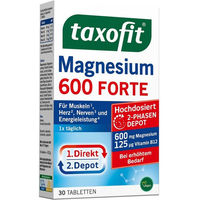 Produktbild von Taxofit Magnesium 600 Forte Depot Tabletten 30 Stück für Erwachsene und Sportler