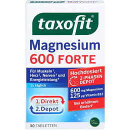 Taxofit Magnesium 600 Forte Depot Tabletten 30 Stück vegan glutenfrei laktosefrei – Bild 1 von 4