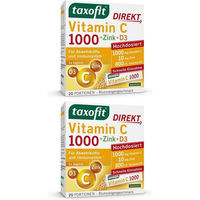 Produktbild von taxofit Vitamin C 1000 mg mit Zink und D3 Pulver vegetarisch laktosefrei und glutenfrei für Erwachsene